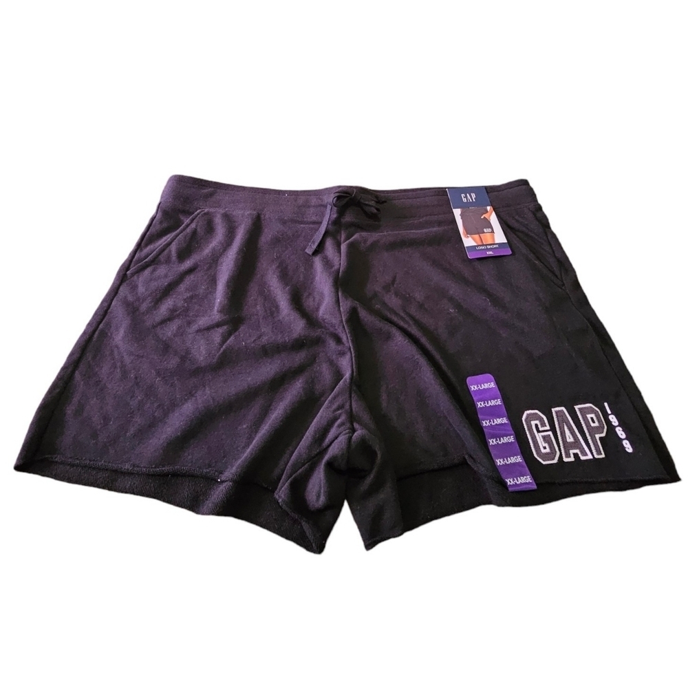 GAP Logo Sweatshirt shorts Black Size XXL - Picture 4 of 11